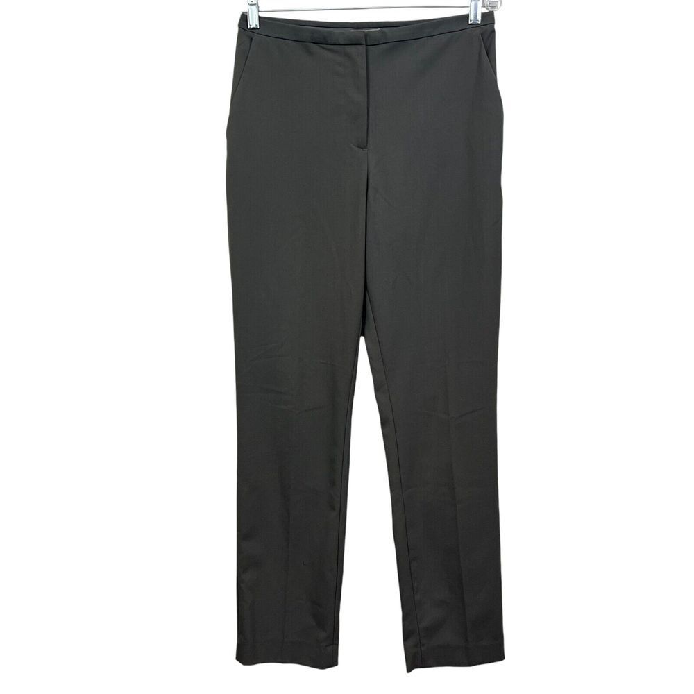 H&M Womens Pants Flat Front Slash Pockets High Rise Zip Fly Gray Size 8*